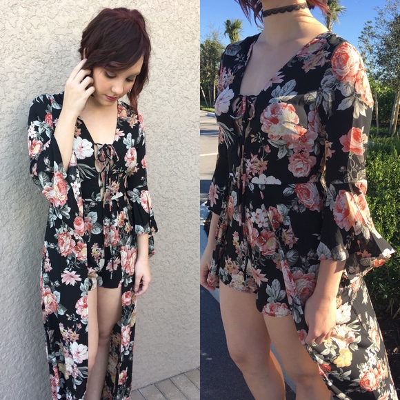 Glamvault Pants - Floral Maxi Romper sold out